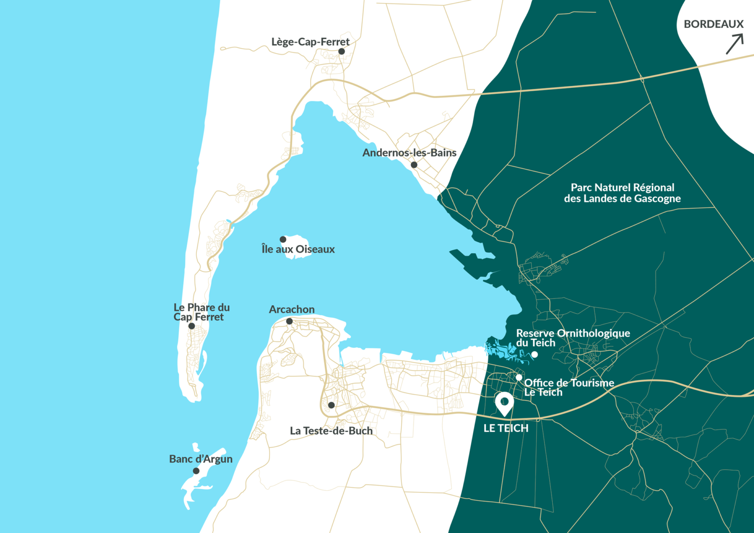 Venir au Teich et Venir et se déplacer avec l'Office de Tourisme du