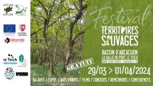 Du vendredi 29 mars au lundi 1er avril 2024, le festival Territoires Sauvages reprend ses quartiers au Teich. Pour cette 6ème édition, la forêt est à l’honneur.