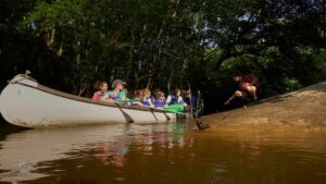 Balade guidée en canoë collectif sur la Leyre - Agenda Sports et loisirs Office de Tourisme Le Teich