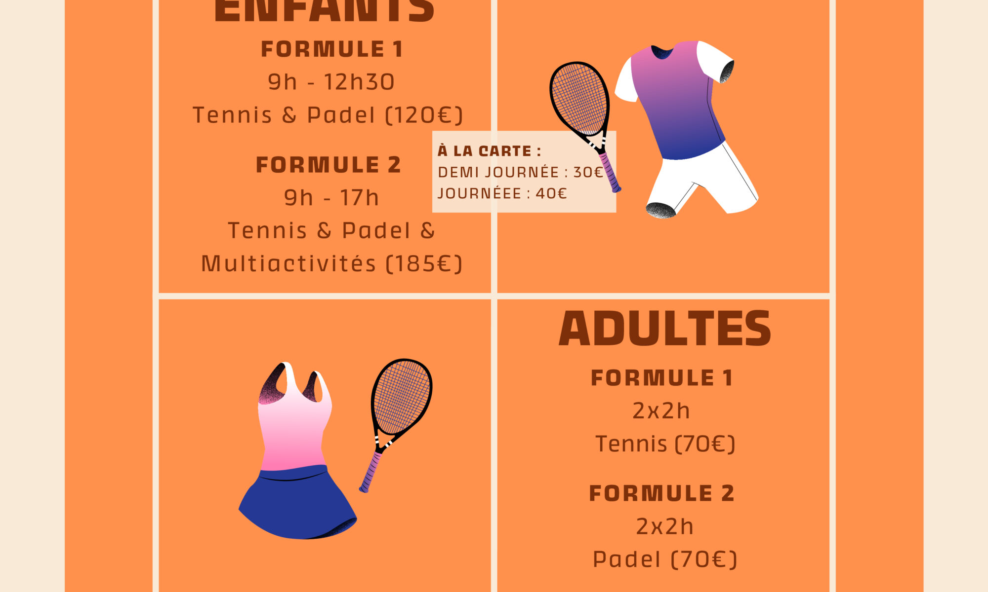 Stage de Toussaint Tennis Padel • Loisir sportif