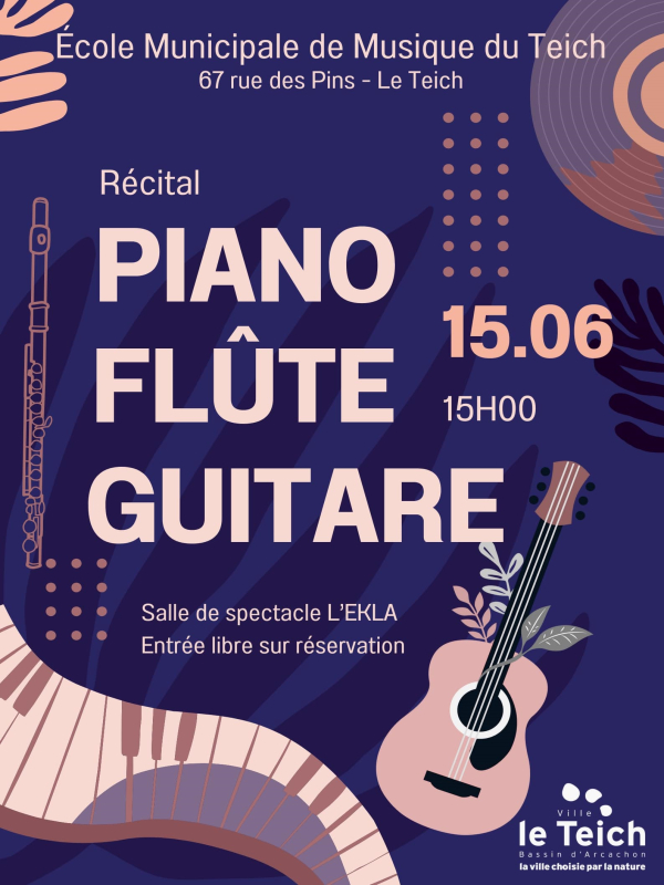 Récital de piano, flûte & guitare. • Animations locales