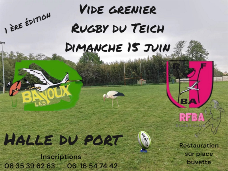 Vide grenier du Rugby du Teich. - Agenda Animation et fête locale du Teich