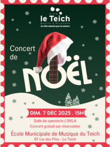 Concert de Noël de l’Ecole Municipale de Musique du Teich. - Agenda Musique Office de Tourisme Le Teich