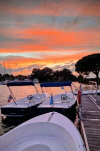 Bateau électrique sans permis : Sortie crépusculaire - Agenda Nature Office de Tourisme Le Teich